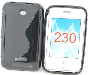 Силиконов гръб ТПУ S-Case за Nokia Asha 230 черен